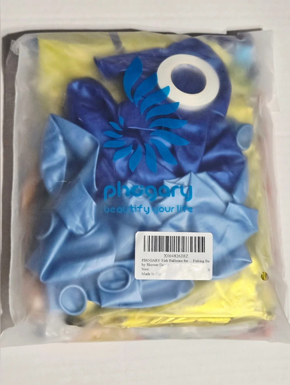 Ofishally One Birthday Balloon Set Fish Theme Blue Ocean Party Decor